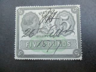 Victoria Stamps: £5 Stamp Statute - Rare (c104)
