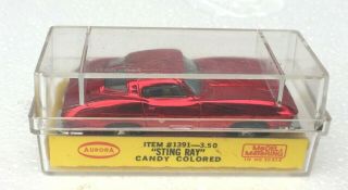 Rare Boxed Candy Red 1963 Chevy Corvette Sting Ray Ho Aurora Slot Car 1391