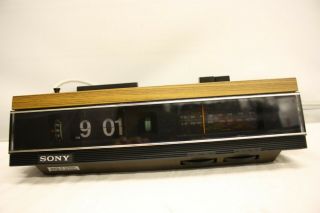 Sony Tfm - C580e Vintage Am Fm Digital Clock Radio Digimatic Flip Mechanism Rare