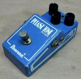 Vintage Ibanez Pt - 909 Phase Tone Phaser Effects Pedal Butterfly Logo Japan Made