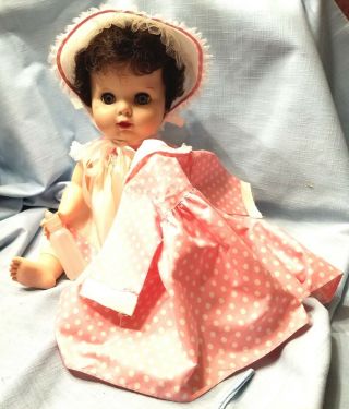 Vintage Drink And Wet Baby Doll 18 " Marked Gv - Betsy Wetsy Style