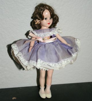 Pretty Much Perfect Brunette Sandra Sue In Two - Tone Lavender Organdy Party Dress