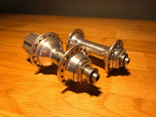 Campagnolo Campy Record 9/10/11 Speed Titanium Subset Hubs 32h Silver Rare