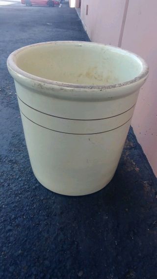 Vintage Antique L.  A.  Nut House Stoneware Crock 5 Gallon?