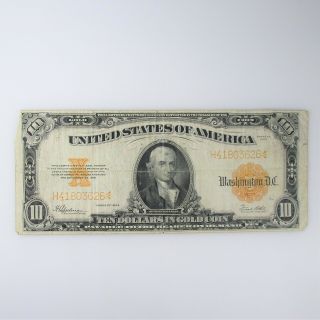 1922 United States $10 Bill Gold Certificate Note Vintage Currancy