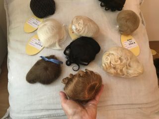 11 Kemper and Vintage Mohair Doll Wigs Small to Medium 2