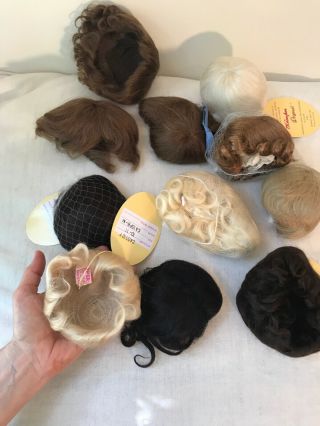 11 Kemper and Vintage Mohair Doll Wigs Small to Medium 4