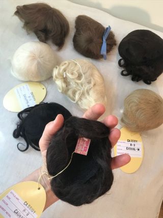 11 Kemper and Vintage Mohair Doll Wigs Small to Medium 6