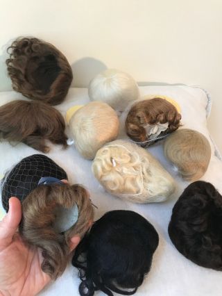 11 Kemper and Vintage Mohair Doll Wigs Small to Medium 8