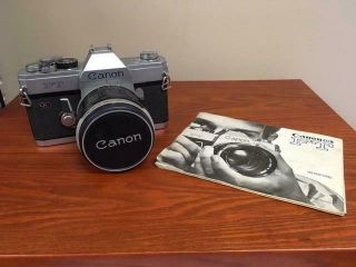 Canon Ft Ql Vintage Slr 35mm Film Camera 55mm F/1.  2 Fl Lens Japan