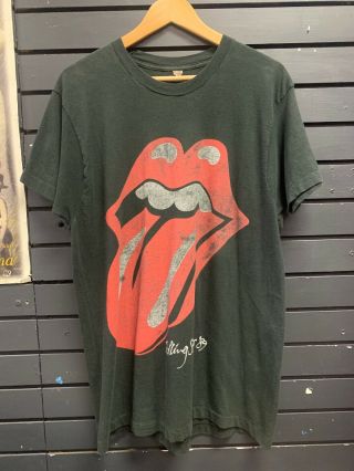 Vtg The Rolling Stones T Shirt 89 North American Tour Black Large Rock Concert