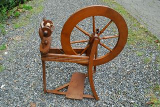 Vintage Spinning Wheel Ready To Spin