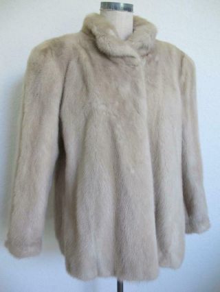 Vintage Blonde Palomino Mink Fur Coat Jacket Alaskan Furs K.  C.  S M Exc