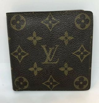 Authentic Louis Vuitton Vintage Monogram Leather Men’s Bifold Wallet Slim Rare