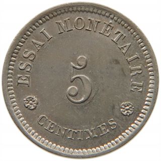 Belgium 5 Centimes 1859 Pattern Nickel Top Quality Rare T81 139
