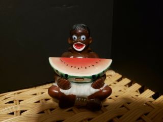 Vintage Black Americana Watermelon Nodder Salt And Pepper Shaker Set