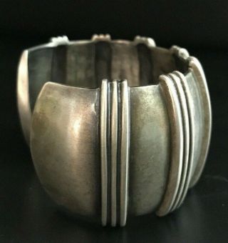 Unique and Gorgeous Vintage Sterling Silver Cuff Bracelet 4
