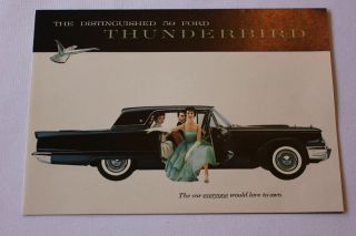 Vintage 1959 Ford Thunderbird Car Brochure