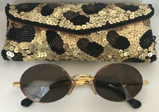 Gianfranco Ferre Gff 317/s Sb5 Metal Oval Sunglasses With Inge Christopher Case