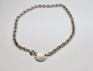 A Vintage ' Please Return To ' Tiffany & Co Sterling Silver 925 Necklace 2