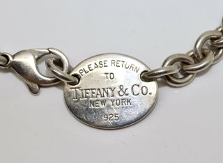 A Vintage ' Please Return To ' Tiffany & Co Sterling Silver 925 Necklace 3
