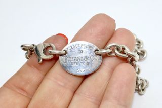 A Vintage ' Please Return To ' Tiffany & Co Sterling Silver 925 Necklace 5
