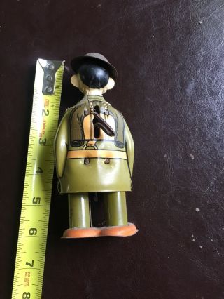 Vintage Windup Tin Toy Rare US Army Soldier,  Marx.  Wind Up Gears Slip. 2