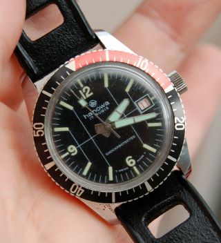 Vintage Swiss Hanowa 17 Jewel Diver Style Watch