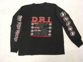 Vintage Dirty Rotten Imbeciles Dri Long Sleeve T - Shirt Definition Tour D.  R.  I.  Xl