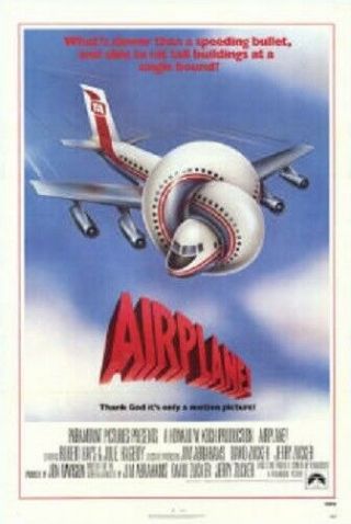 Airplane Rolled 27x41 Movie Poster 1980 Robert Hays Rare