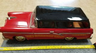 Vintage Bandai 1950 ' s Ford Fairlane Station Wagon Friction Car 2