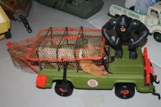 Vintage 1973 Mattel Big Jim Jungle Patrol Jeep With Figures - Animals - Accessories