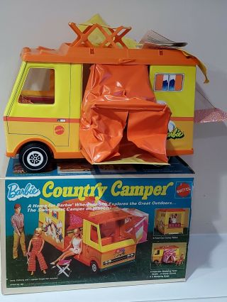 Vintage 1970 Mattel Barbie Country Camper Box Exceptional