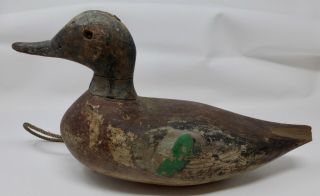 Antique / Vintage Duck Decoy With Paint,  Lead On Bottom,  Estate Fresh 2