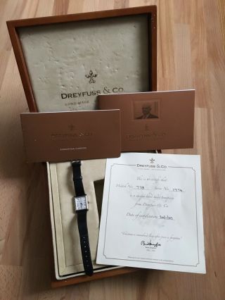 Dreyfuss & Co Ladies Watch Series 1974 Box & Papers Tank Style Swiss Wristwatch