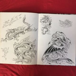D.  E.  Hardy - Dragon Tattoo Design - Hardy Marks Pub - 1988 - RARE TATTOO BOOK 4