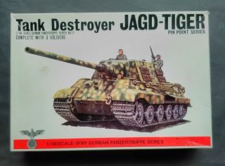 Vintage & Rare 1/48 Bandai German Ww2 Jagd - Tiger Tank Destroyer Model Kit