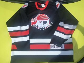 Portland Pirates Minor Hockey Jersey Sz Xl Vintage Ccm Maine Stitched Ahl Black