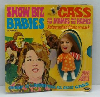 Rare Hasbro Show Biz Babies Mama Cass Elliot Mamas And Papas Complete On Card