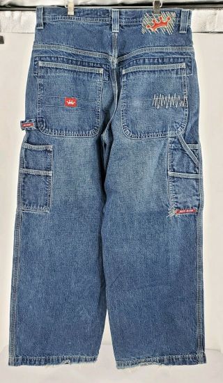 Vintage Jnco Jeans Crown Logo Carpenter Pants Wide Leg Skater 90s 34x30
