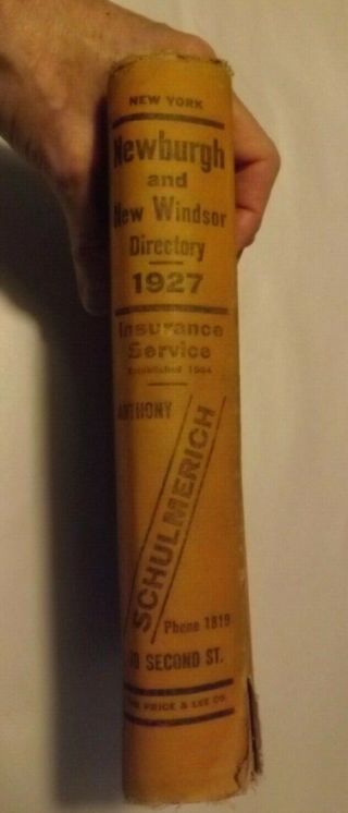 Vintage Ny Newburgh Windsor Directory Hc Ads Map Collectible 1927 History