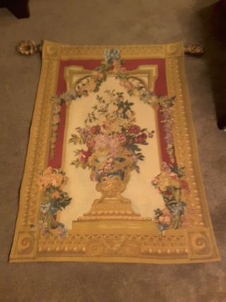 Point Des Meurins Villesavin French Tapestry Art Wall Hanging Vintage 41 " X 28 "