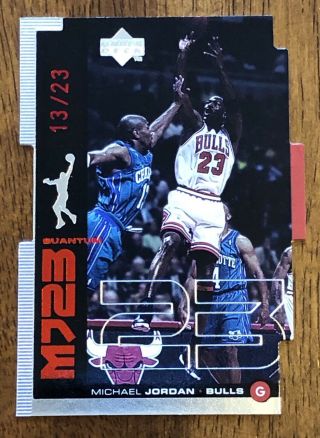 1998 - 99 Upper Deck Mj Access Quantum Silver Michael Jordan ’d 13/23 Rare