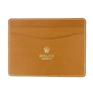 Vintage Rolex Tan Leather Card Holder Wallet 050.  05.  34