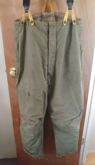 Vtg 40s Wwii Us Army Air Force Type A - 9 Pants A9 Alpaca Flight Pants Green 38