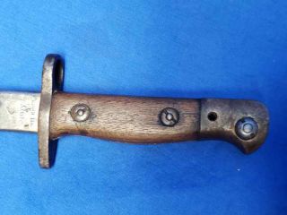 Vintage WWI 1907 British Lee Enfield Bayonet with Scabbard SMLE Pattern 3
