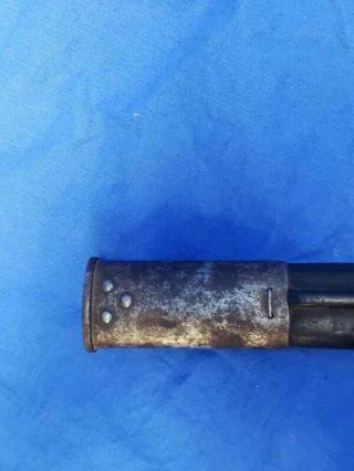 Vintage WWI 1907 British Lee Enfield Bayonet with Scabbard SMLE Pattern 8