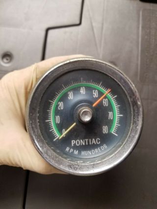 Rare Early 1965 Pontiac Gto Tach With No Factory Redline Tachometer Gauges
