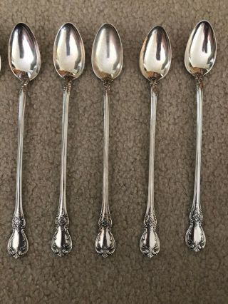 Towle Old Master Vintage Sterling Silver Set 8 Extra Long Iced Tea Spoons 3