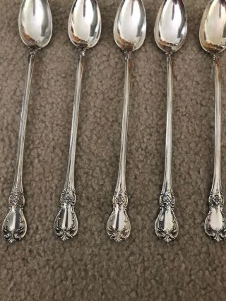 Towle Old Master Vintage Sterling Silver Set 8 Extra Long Iced Tea Spoons 7